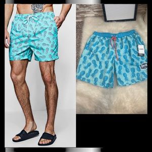 MOSMANN Australia Pineapple Print Swim Trunks/Shorts